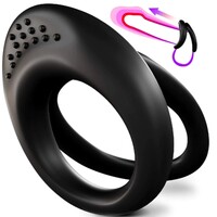Double Cock And Balls Ring Penis Sex Toy For Men Couples Delay Ejaculation Erection Aid + Enhance