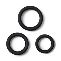 Cock Ring Penis Sex Toy For Men Delay Ejaculation Couples 3 Pack Erection Aid Silicone Adult Black
