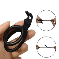 Double Cock Ring Delay Ejaculation Penis Ring Male Adult Sex Toy For Men
