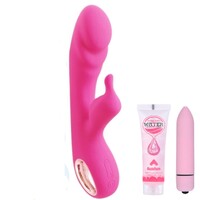Hismith Vibrator Heating Rabbit Clit G-Spot For Dildo Big Women Sex Toy For Women Lubricant Bullet Pink