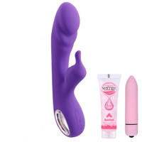 Hismith Vibrator Heating Rabbit Clit G-Spot For Dildo Big Women Sex Toy For Women Lubricant Bullet Purple