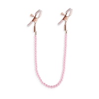Nipple Clamps With Chain Pearls Bondage Toy For Couples BDSM S+M Pink