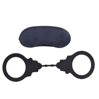 Silicone Handcuffs BDSM Unisex Bondage Restraints Fetish Hand Cuffs Black