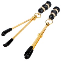 TGV Dark Adjustable Nipple Clamps Clamp Gold Chrome Sexy BDSM S+M Sex Toy For Couples Gold