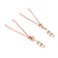 TGV Dark Adjustable Nipple Clamps Clamp Gold Chrome Sexy BDSM S+M Sex Toy For Couples Rose Gold