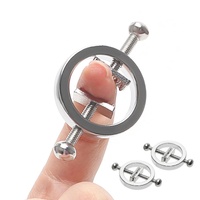 TGV Dark Nipple Clamps Pair Stainless Steel Adjustable Clamp