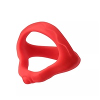 Penis Ring Silicone Semen Lock Cock Ring Delay Ejaculation Red
