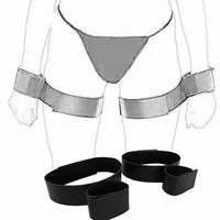 TGV Dark Bondage BDSM Restraint Kit Wrist Leg Handcuff Couple Sex Toy Role Play Black
