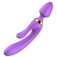 Rabbit Vibrator/Dildo GSpot Sex/Adult Toy USB Rechargeable Silicone Jack Purple
