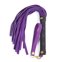 Whip Adult Sex Toy Flogger For Spanking Men Women And Couples Fun PU Leather Whip BDSM S+M Purple