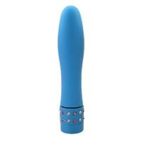 Bullet Vibrator Discreet Vibrating Massager Sex Toy For Women Couples Diamond Multispeed Blue