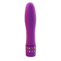 Bullet Vibrator Discreet Vibrating Massager Sex Toy For Women Couples Diamond Multispeed Purple