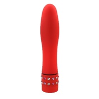 Bullet Vibrator Discreet Vibrating Massager Sex Toy For Women Couples Diamond Multispeed Red
