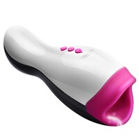 Male Masturbator Reusable Heating Oral 12 Speed Vibrating Sex Toy Pocket Pussy