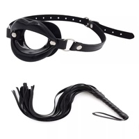 TGV Dark Bondage Set Kit BDSM Toy Restraint Ball Gag Fetish S+M Whip Couples Sex Adult Black