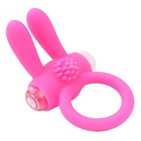 Vibrating Rabbit Cock Penis Ring Male Delay Sex Toy For Men Delay Couples Pink