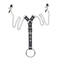 Nipple Chain Clamp Ball Cock Ring Harness Bondage Sex Toy Fetish BDSM S+M Mens Male