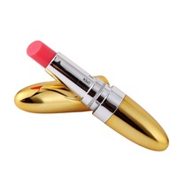Lipstick Lip Stick Dildo Vibrator Sex Adult Toy Mini Bullet Small Discreet Vibe Womens Gold