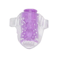 Finger Vibrator Sex Toy Penis Cock Ring Masturbator Clitoris Tongue G-spot For Women Men Unisex Purple