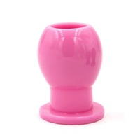 Butt Plug Douche Enema Anal Dilator Hollow Anal Plug Sex Toys For Women Men Couples Large Pink