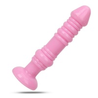 Dildo Ribbed Anal Plug Butt Realistic Dong Cock Adult Sex Toy For Women Men Couples GSpot Vaginal Pink