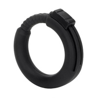 Adjustable Silicone Cock Ring Delay Ejaculation Penis Erection Aid Sex Toy For Men Couples Rings Black