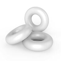 Cock Ring Men's 3 Pack Donut Silicone Stretchy Enhance Erection Health Sex Toy Aid White