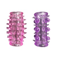 Sex Toy For Men Penis Sleeve Extender Delay Cock Extension Ring Large Couples Silicone 2 Pack