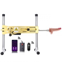 Hismith Premium 3.0 Pro Automatic Sex Machine Remote Luxury Golden Gold with Kliclok System, Wire and Intelligent APP Controlled