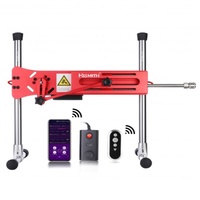 Hismith Premium 3.0 Pro Automatic Sex Machine Remote Elegence Red with Kliclok System, Wire and Intelligent APP Controlled