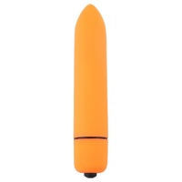 Bullet Vibrator Discreet Vibrating Massager Beginner Vibe Sex Toy For Women 10 Speed Wand Orange