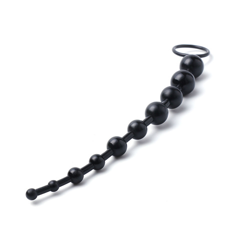 1 x Black Anal Bead Chain Butt Ball Orgasm Adult Sex Toy AU Beaded Anus 