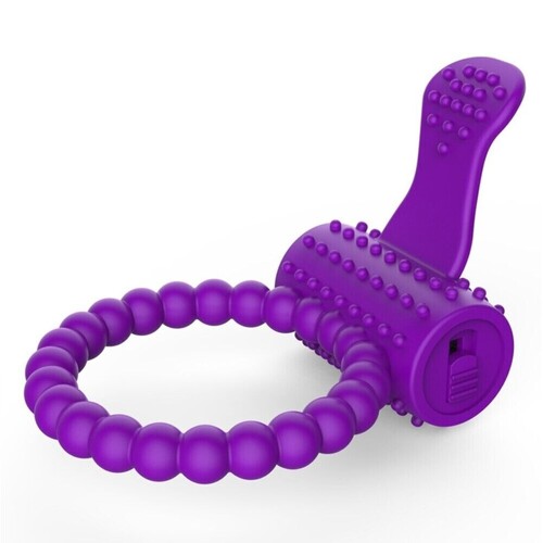 Vibrating Cock Ring Penis Vibrator Clit Couples Sex Toy For Men G-spot Delay Aid Waterproof Purple