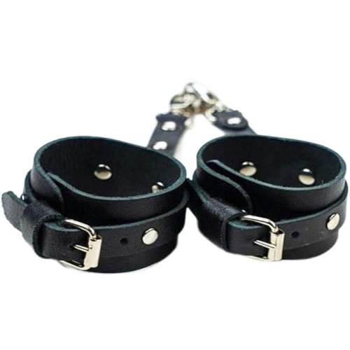 TGV Dark Sexy Handcuffs Cuffs Bondage Couples Leather Harness BDSM S+M Restraints Fetish