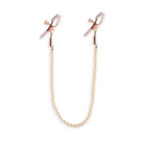Nipple Clamps With Chain Pearls Bondage Toy For Couples BDSM S+M Rose Gold