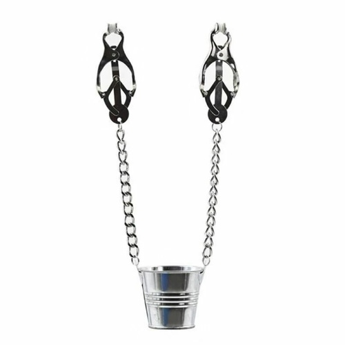 Japanese Clover Nipple Clamps Sex Toy BDSM S+M Weight Fetish Clip Bondage Bucket