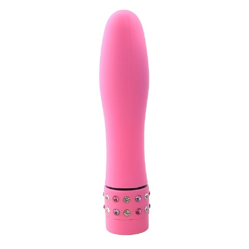 Bullet Vibrator Discreet Vibrating Massager Sex Toy For Women Couples Diamond Multispeed Pink
