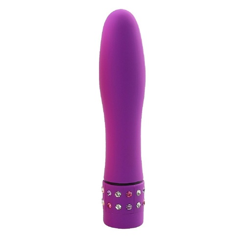 Bullet Vibrator Discreet Vibrating Massager Sex Toy For Women Couples Diamond Multispeed Purple