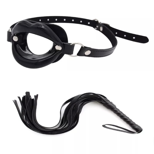 TGV Dark Bondage Set Kit BDSM Toy Restraint Ball Gag Fetish S+M Whip Couples Sex Adult Black