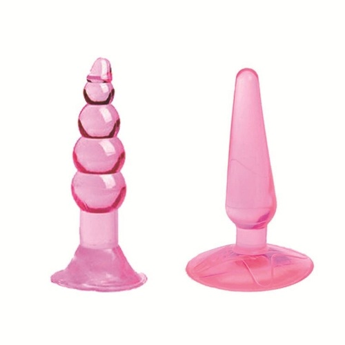 Anal Plug G-spot Clit Sex Toy Suction Cup Butt For Couples Women Men Adult Ass Beginner Beaded BDSM S+M Pink
