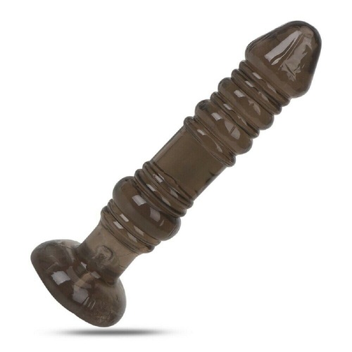 Dildo Ribbed Anal Plug Butt Realistic Dong Cock Adult Sex Toy For Women Men Couples GSpot Vaginal Black