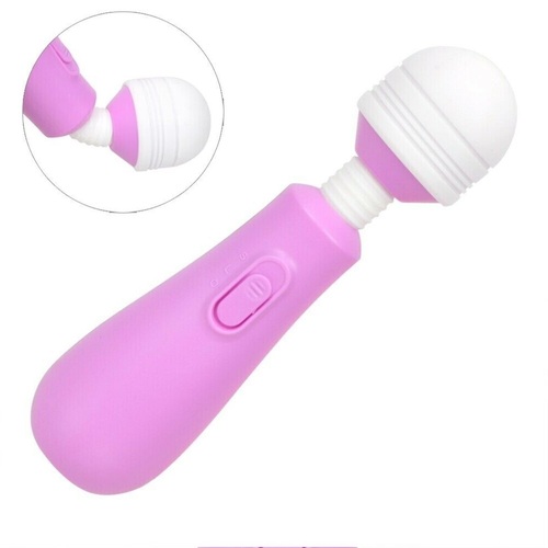 Mini Wand Vibrator G-Spot Dildo Clitoral Stimulator Clit Massager AV Sex Toy For Women Couples Purple