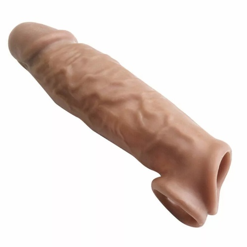 TGV Dark Reusable Penis Sleeve Premium Silicone Extender Enlarger Girth Male Enhancer
