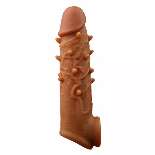 TGV Dark Reusable Penis Sleeve Premium Silicone Extender Enlarger Girth Male Enhancer