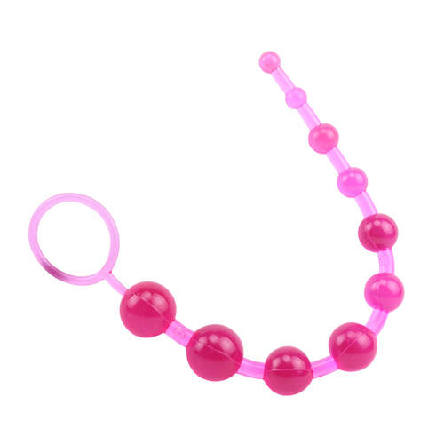 1 x Pink Anal Bead Chain Butt Ball Orgasm Adult Sex Toy AU Anus Beaded Adult