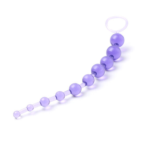 Purple Anal Bead Chain Butt Ball Orgasm Adult Sex Toy Beaded Anus Adult